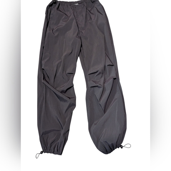 Fashion Nova,Black Drawstring Parachute Pants,Size M - Picture 2 of 4